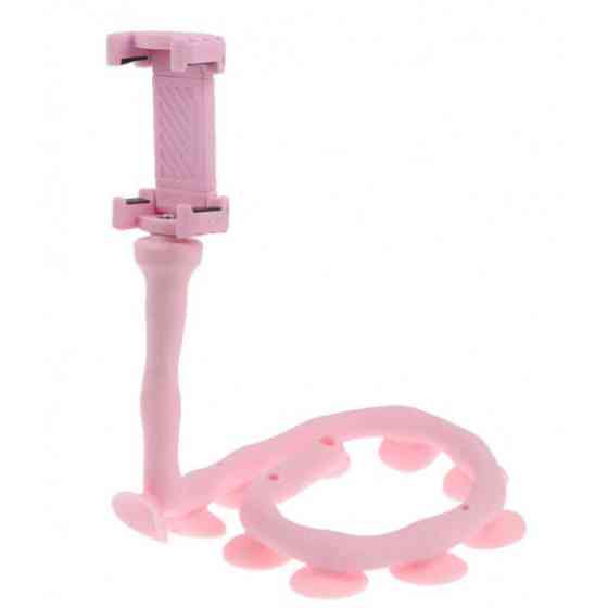 Гнучкий тримач для телефону з універсальними присосками Cute Worm Lazy Holder. Колір: рожевий UG-99 Івано-Франківськ