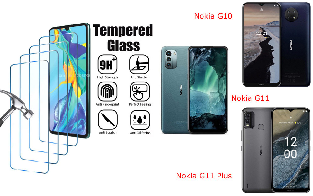 Защитное стекло ArmorGlass для Nokia G10, Nokia G11, Nokia G11 Plus – устойчивое к царапинам и ударам Киев - изображение 1