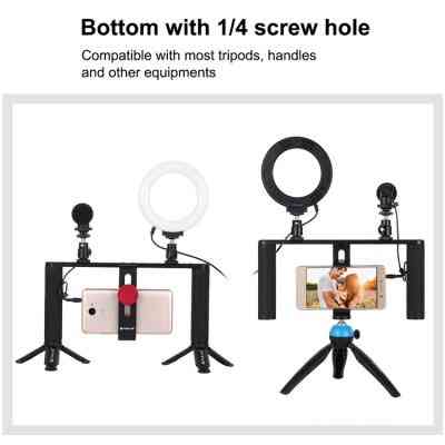 Набор блогера Puluz 4in1 (ring light, mount, phone holder, microphone) (PKT3028) Винница