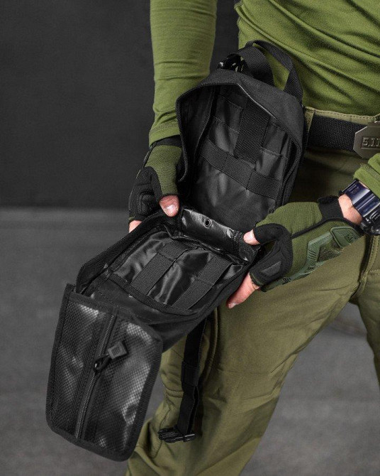 Аптечка тактична швидке скидання black ВТ6631 Одеса - фото 2