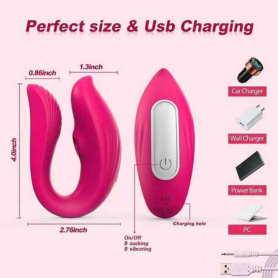 Смарт вибратор для двух Vibrator - pink - app control Sex Aura Киев