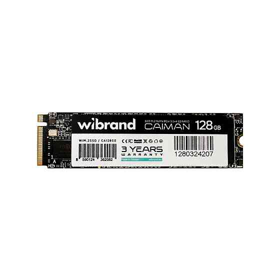 SSD M.2 Wibrand Caiman 128GB NVMe 2280 PCIe 3.0 3D NAND (WIM.2SSD/CA128GB) Київ