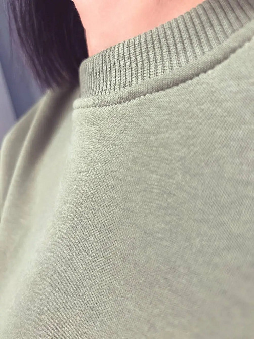 Світшот жіночий Pepper&mint 24-14 базовий простий подовжений оверсайз хакі, хакі, S Київ - фото 2