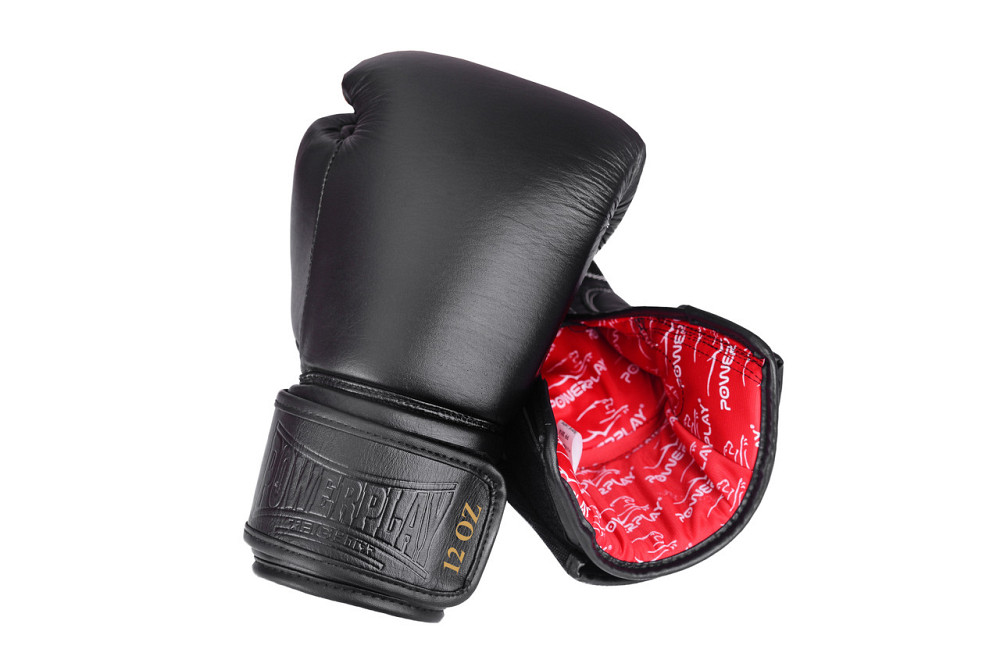Боксерські рукавиці PowerPlay 3014 Indiana Чорні (натуральна шкіра) 12 унцій Луцьк - фото 6