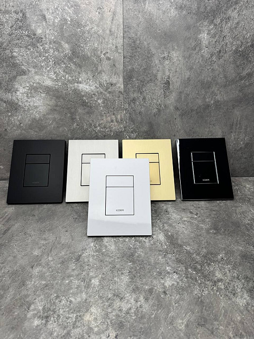 Панель змиву KOER KT-0607-03 157x198x3mm пластикова, кнопка квадратна (колір білий) (KR5714) Київ - фото 5