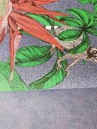 Шпалери вінілові на флізелін гарячого тиснення Marburg Natural vibes метрові листя тварини на темно синьому Київ