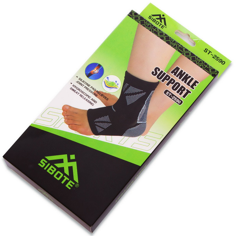 Бандаж на голеностоп с силиконовой вставкой ST-2590 Вишнёвое - изображение 5