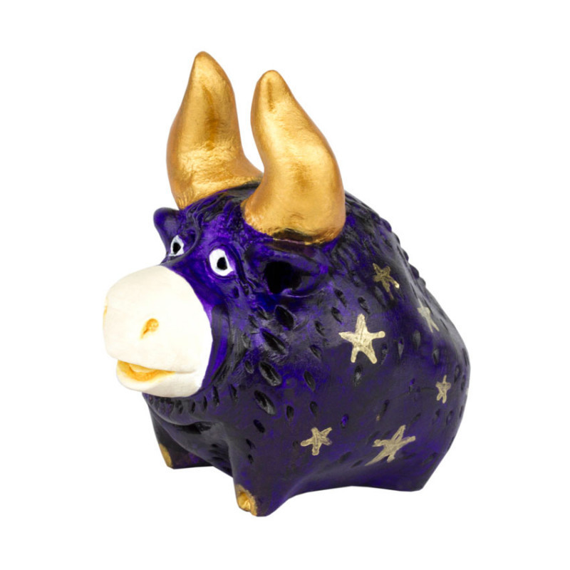 Гипсовая фигурка Бычек фиолетового цвета Киев - изображение 1