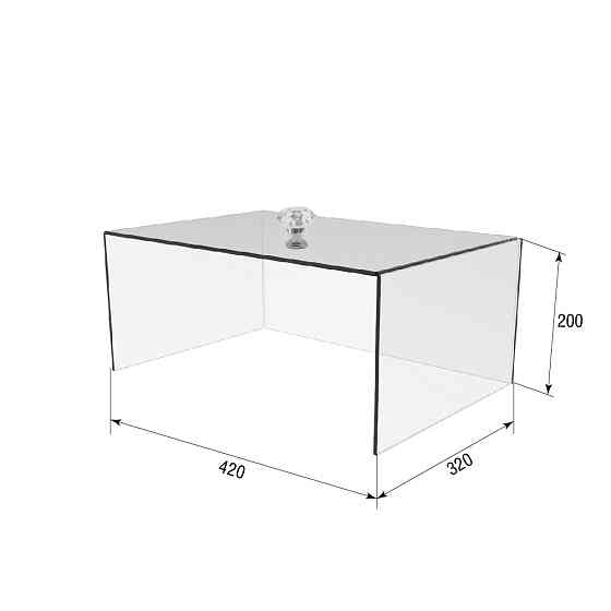 Кришка для тарілки для сиру EKOSTAR із акрилу 420х320х200 Київ