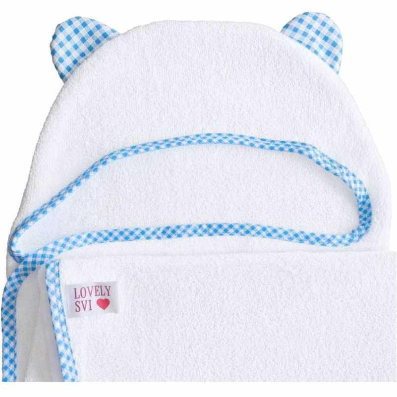 Детское Банное Полотенце Lovely Svi - Полотенце с Капюшоном - Полотенце Уголок (0-5 Лет) Голубое Киев - изображение 3
