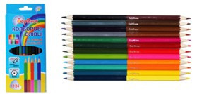 Олівці кольорові "Барвінок" двохсторонні 12шт 24кол. 5-204/1, шт Київ - фото 1