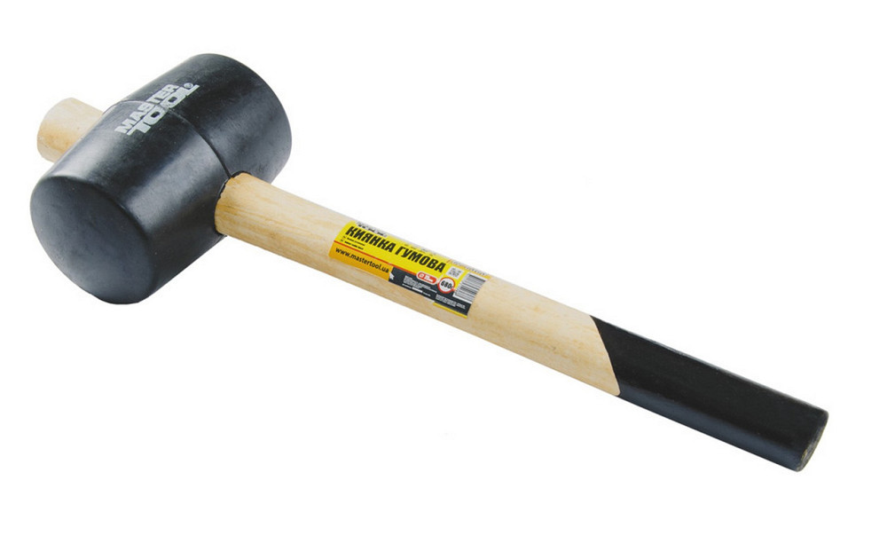Киевлянка резиновая MASTERTOOL 75 мм 680 г ручка из дерева черная 02-0303 Ровно - изображение 1