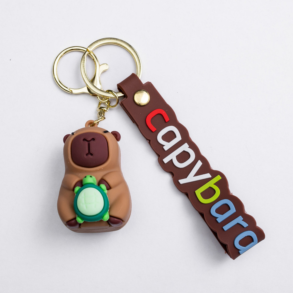 Дитячий силіконовий брелок Капібара 3×5 (см) для ключів, на сумку і рюкзак (рандом) HP-55-22BR Коломия - фото 3