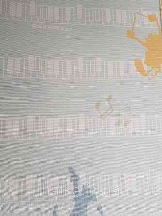 Обои виниловые на флизелине AdaWall Ada Kids метровые детские герои мультфильмов музыкальные инструменты ноты Киев