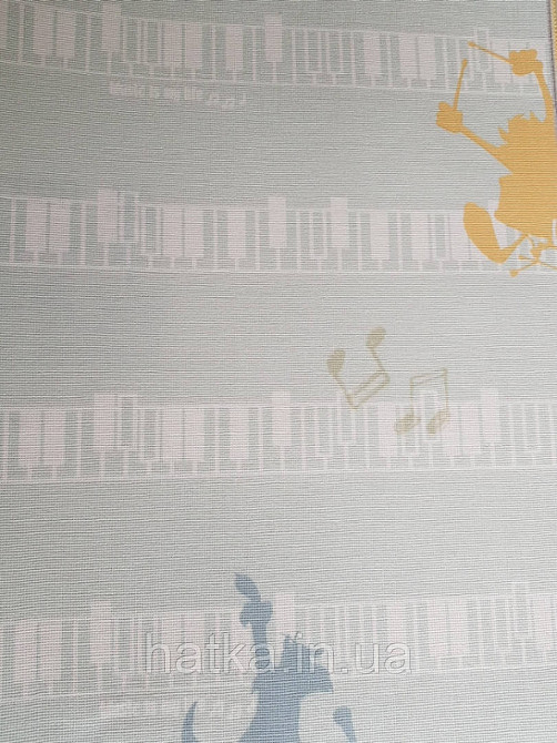 Шпалери вінілові на флізеліні AdaWall Ada Kids метрові дитячі герої мультфільмів музичні інструменти ноти Київ - фото 3