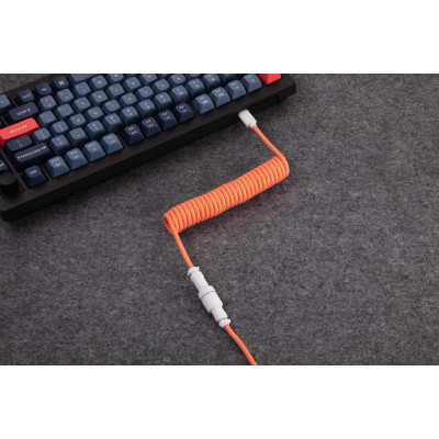 Дата кабель USB-C + USB A to USB-C 1.36m Coiled Aviator orange Keychron (CAB14_KEYCHRON) Винница - изображение 5
