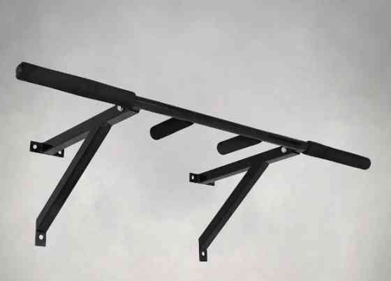 Турник настенный, наддверный прямой 2 хвата Спортивные стенки и турники для дома Черный Киев