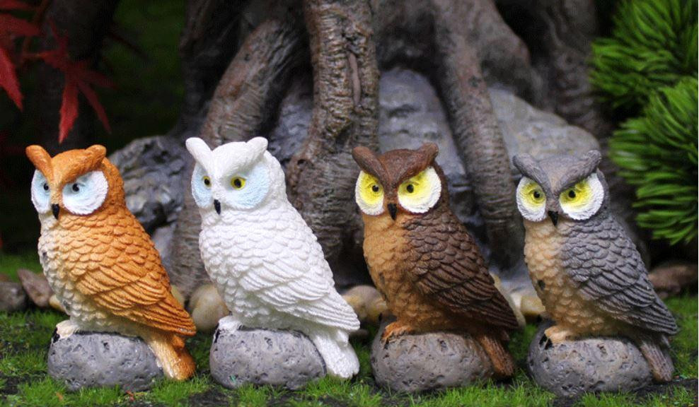 Декоративна фігурка Сова 5.5 х 3.3 см для міні-саду, флораріуму, мікроландшафту Рудий Одеса - фото 3