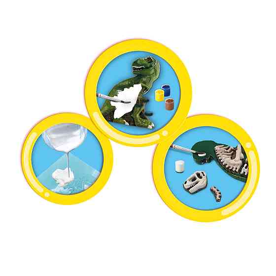 Набір для створення гіпсової фігурки - Ті-Рекс зі скелетом Дніпро