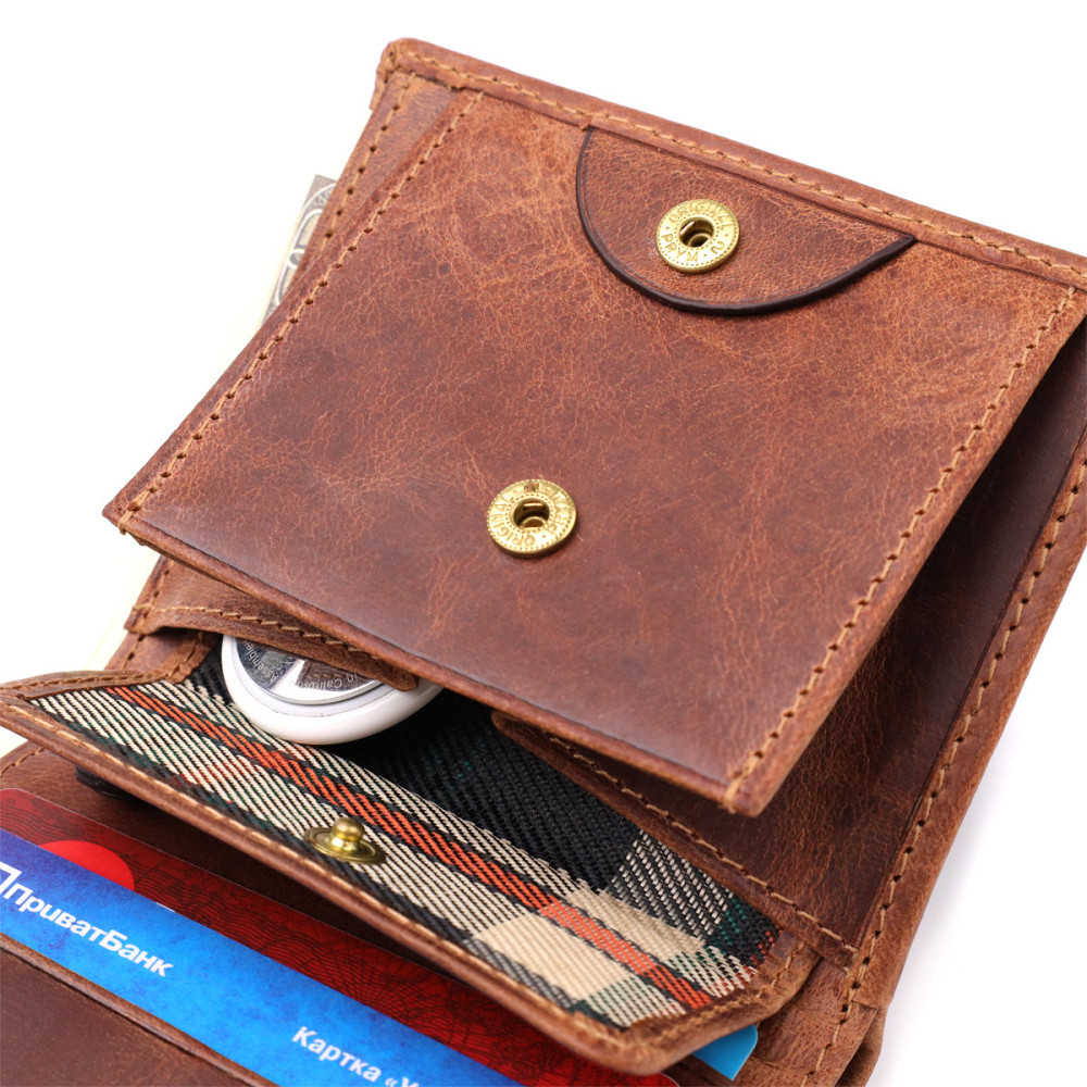 Вертикальний чоловічий гаманець з матової натуральної шкіри Tony Perotti 20833_1 (1165 whisky) Світло-коричневий Київ - фото 8