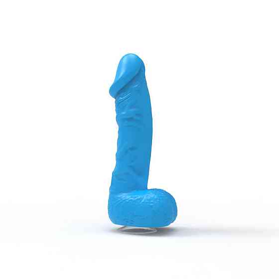 Крафтове мило-член із присоскою Чистий Кайф MEDIUM Blue, натуральне Sex Aura Київ