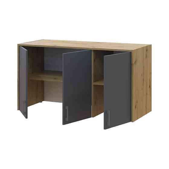 Антресоль висока Doros Ронді Дуб Артизан/Графіт 3 ДСП 121х52х65 (DRS-011906) Львів