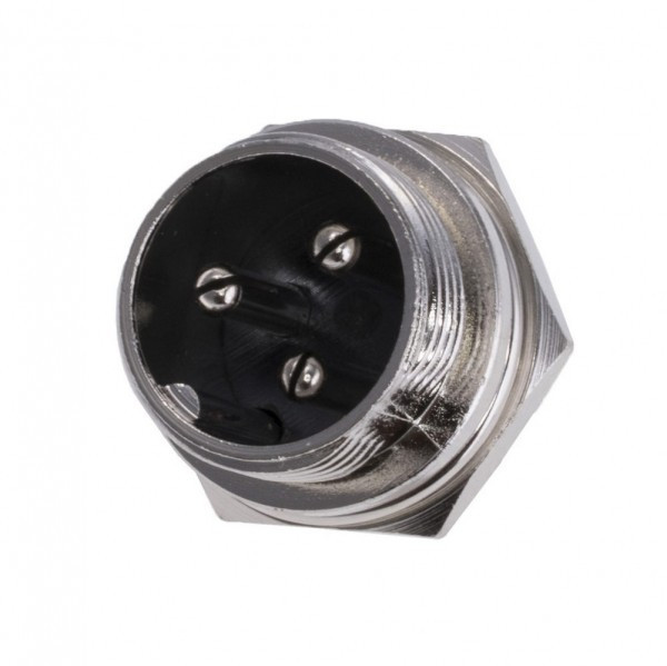 Разъём MIC 333, (штекер), монтажный, 3pin, диам.-16мм Полтава - изображение 1