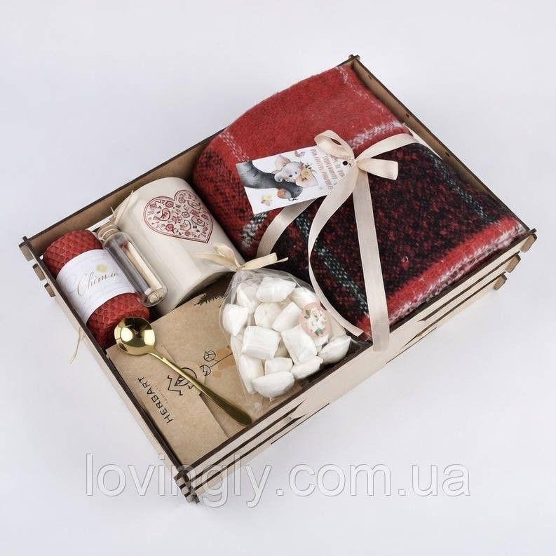 Подарочный набор для мамы Уют и забота - плед, чай свеча из вощества Ирпень - изображение 6