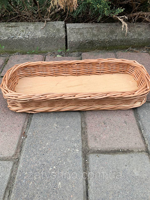 Лоток плетеный  из лозы для столовых предметов Киев - изображение 3