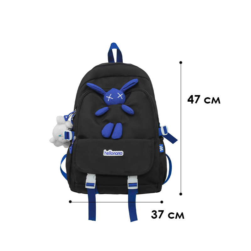 Рюкзак подростковый 608833 Hellonana с брелком Black Київ - фото 7