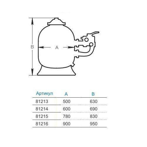 Песочный фильтр для бассейна Hayward NC500SE2 (10.3 м3/ч. D500) Киев - изображение 3