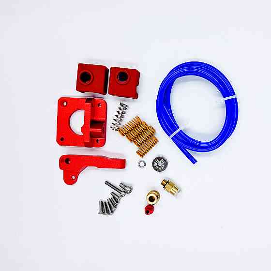 Металевий Екструдер Maccurat для 3D-принтера Ender 3 CR10 з пружинним вирівнюванням,та силіконовим чохлом для блока J-head MK9 Київ