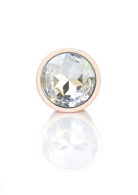 Анальная металлическая пробка Plug-Jewellery Pearl Gold PLUG- Clear S Sex Aura Киев - изображение 8