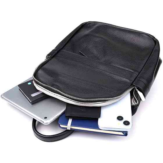 Жіночий рюкзак з натуральної шкіри Vintage 23060 Чорний Київ