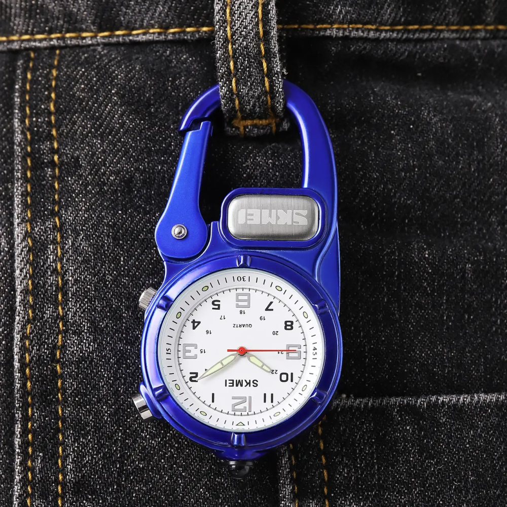 Годинник кварцовий Skmei 2232 з карабіном та LED-ліхтариком (Синій) Київ - фото 4