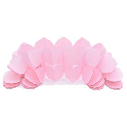 Гірлянда розтяжка паперова 3 м 16 на 11 см персиковий Київ - фото 1