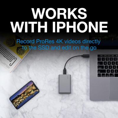 Накопичувач SSD USB Type-C 500GB Mobile Secure LaCie (STKH500800) Вінниця - фото 7