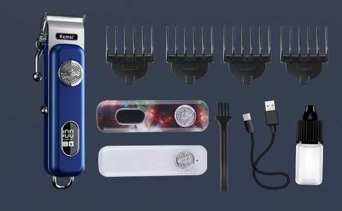 Машинка для стрижки волосся Kemei Km-1895 для барберів Вінниця - фото 4