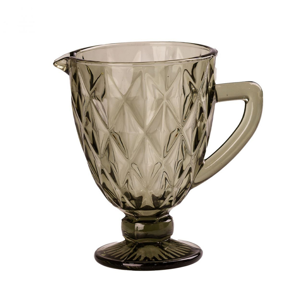 TS Kitchen Глечик для напоїв із товстого скла 1 л гранований зелений HP038GR Киев - изображение 1