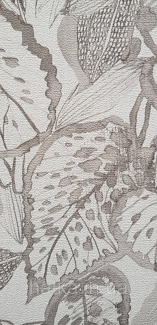 Шпалери вінілові на флізеліні метрові Rasch Novella 1,06х10 квіти листя гілки акварель матові бежеві сірі на білому Київ - фото 4