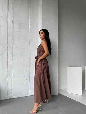 Жіночий літній сарафан максі "Charlotte" оптом | Батал Шоколадний, 50-52 Київ