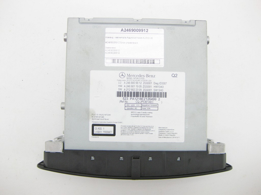 Mercedes-Benz  A2469009912 Аудіосистема AUDIO 20 CLA C117 GLA X156 B-class W246 Одесса - изображение 5