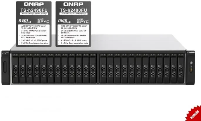 Сервер Qnap TS-h2490FU-7232P-64G Киев - изображение 1