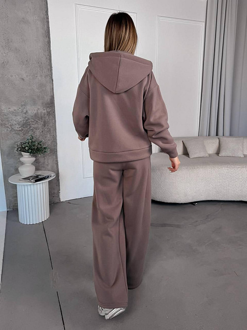 Жіночий теплий костюм з широкими штанами Одеса - фото 5