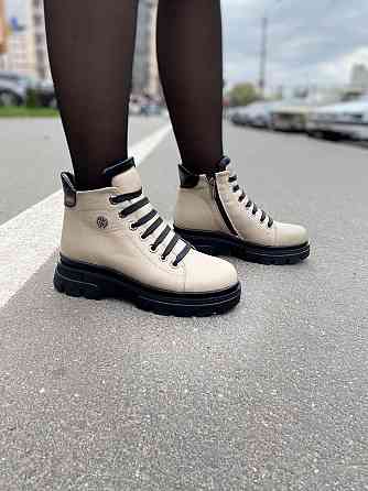 Без бренда Черевики жіночі ASTINI 2034 капучіно (зима, шкіра натуральна) (5179) 40 Коломия