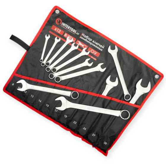 Набор ключей рожково-накидных 8-30 мм 12 шт (планшет) CrV Мукачево