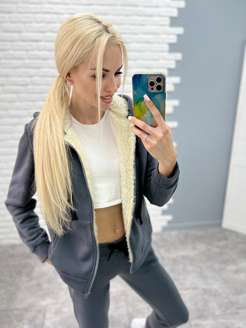 Зимовий спортивний костюм на хутрі "Nord" оптом | Норма Графіт, 46-48 Київ - фото 1