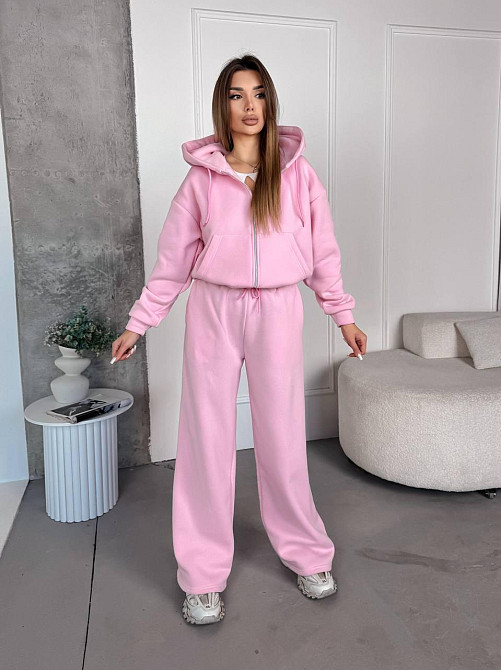 Жіночий теплий костюм з широкими штанами Одеса - фото 2