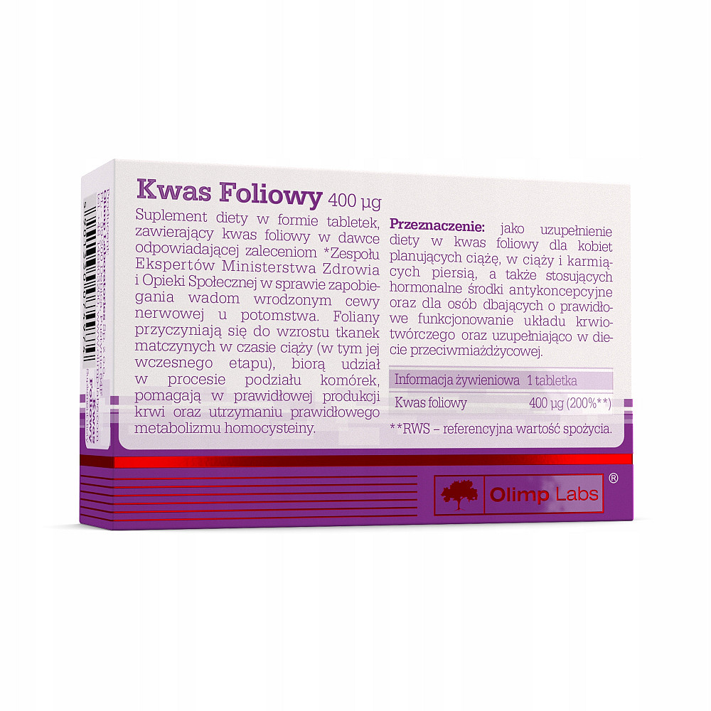 Фолиевая кислота Olimp Kwas foliowy 400 60 таблеток Луцк - изображение 2