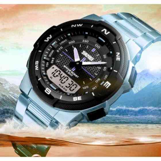 Мужские часы  Skmei 1370 Marshal Серебристые Винница